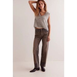 We The Free Brown Risk Taker Mid Rise Jeans